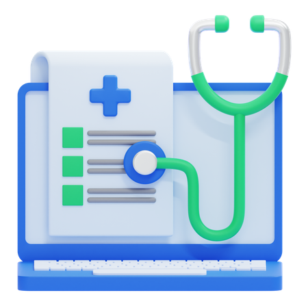 Digital Health Diagnostics  3D Icon