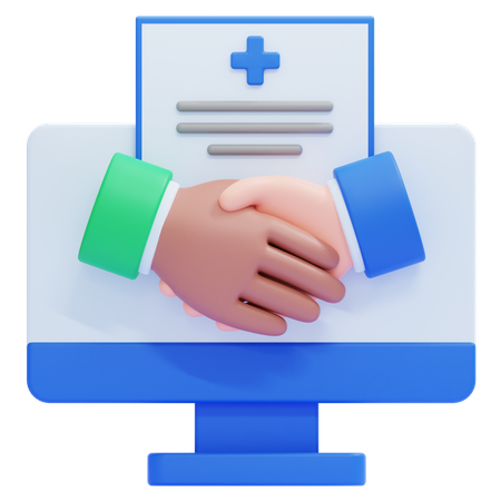 Digital Healthcare Agreement  3D Icon