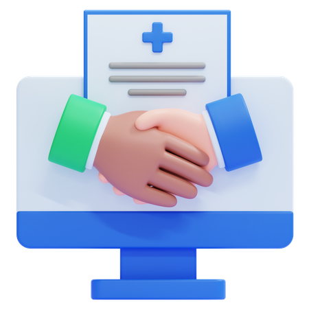 Digital Healthcare Agreement  3D Icon