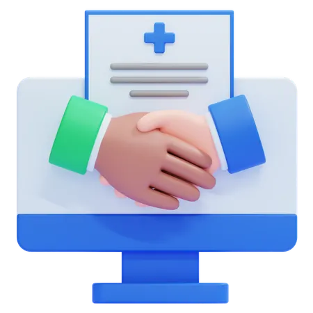 Digital Healthcare Agreement  3D Icon