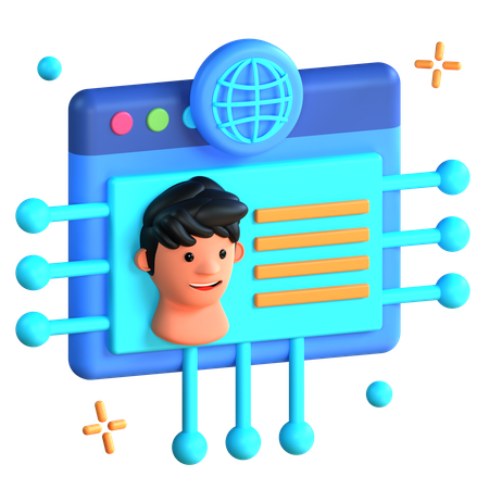 デジタルアイデンティティ  3D Icon