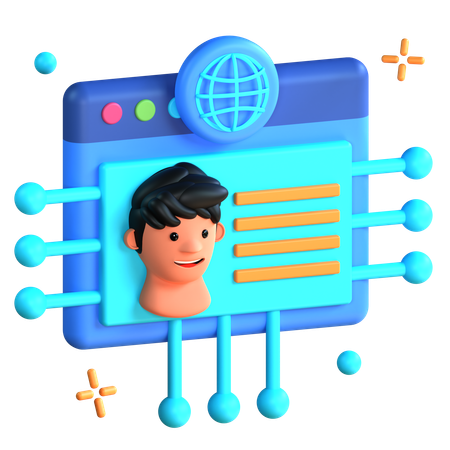 Digital Identity  3D Icon