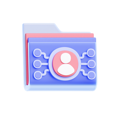 Digital Identity Folder  3D Icon