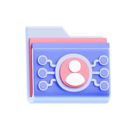 Digital Identity Folder  3D Icon