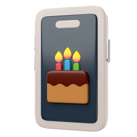 3 D Birthday Icon Digital Invitation 3D Icon