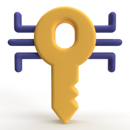 Digital Key  3D Icon