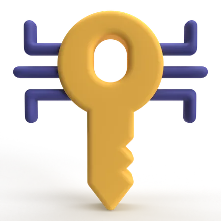 Digital Key  3D Icon
