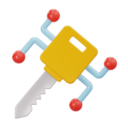 Digital Key  3D Icon