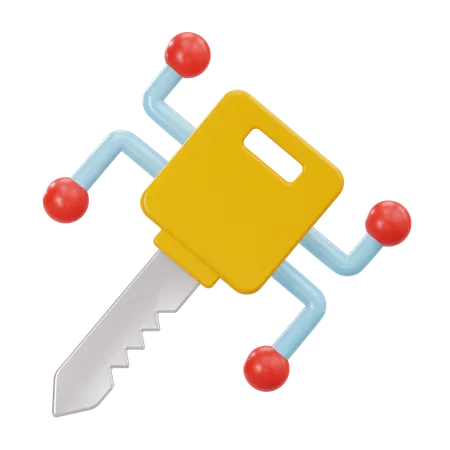 Digital Key  3D Icon