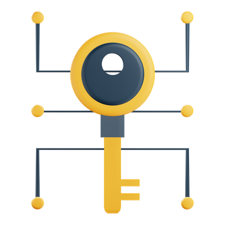 Digital Key  3D Icon