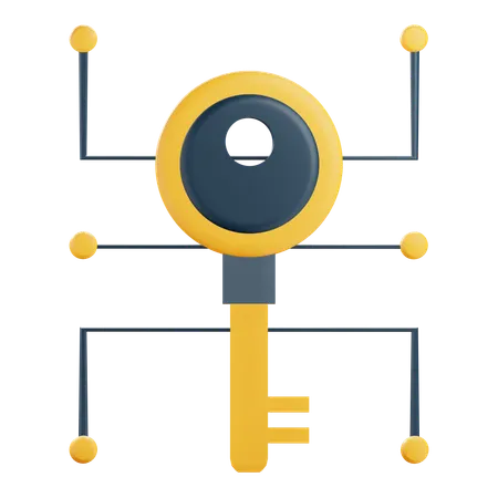 Digital Key  3D Icon