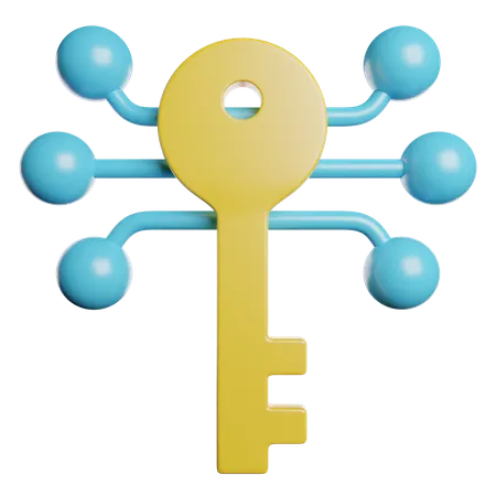 Digital Key  3D Icon