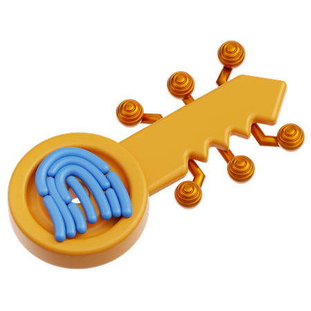 Digital Key  3D Icon