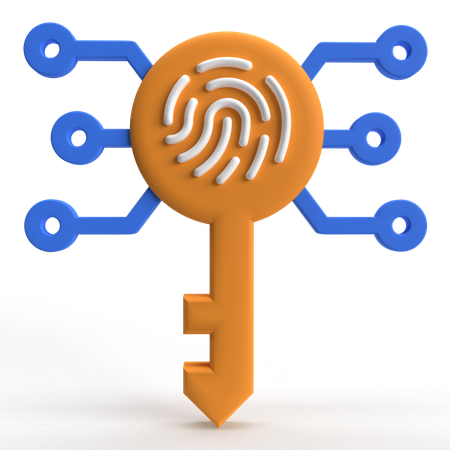 Digital Key  3D Icon