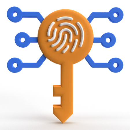 Digital Key  3D Icon