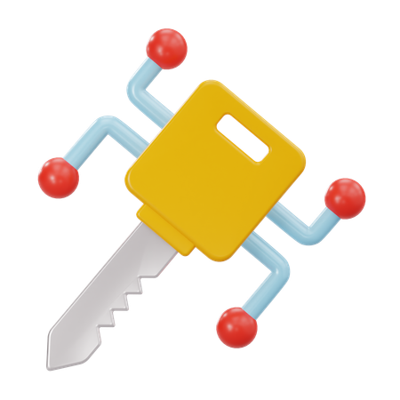 Digital Key  3D Icon