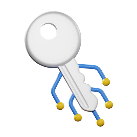 Digital Key  3D Icon