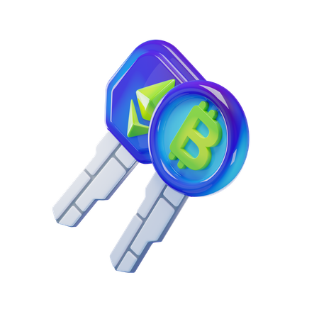 Digital key  3D Icon