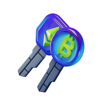 Digital key  3D Icon