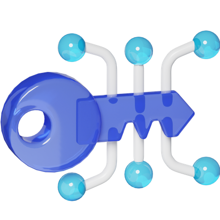 Digital Key  3D Icon
