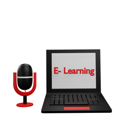 Digital Learning  3D Icon