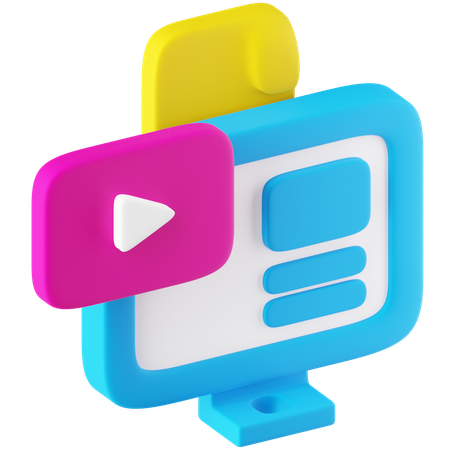 Digital Learning  3D Icon