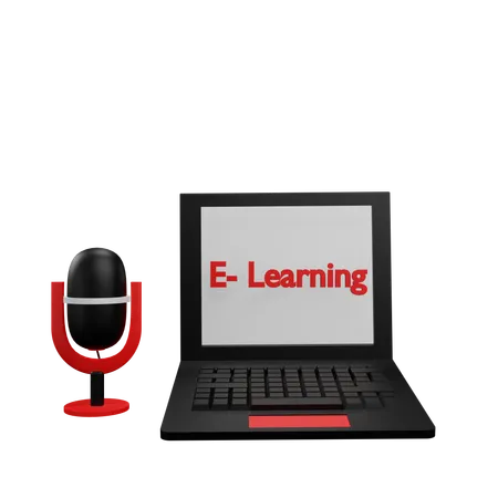 Digital Learning 3D Icon