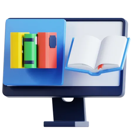 Digital Library 3 D Icon 3D Icon