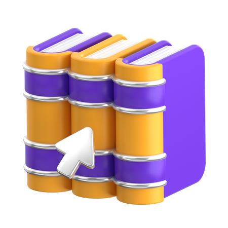 디지털 도서관  3D Icon