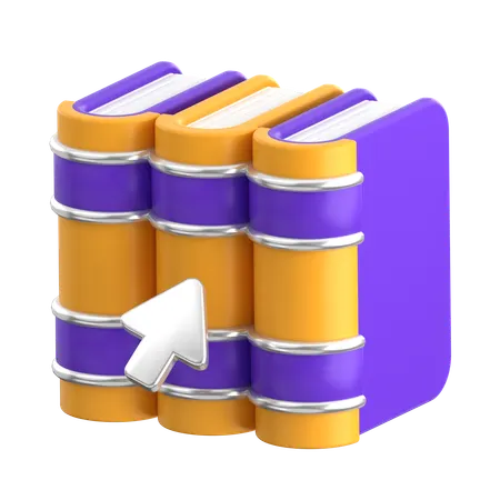 디지털 도서관  3D Icon