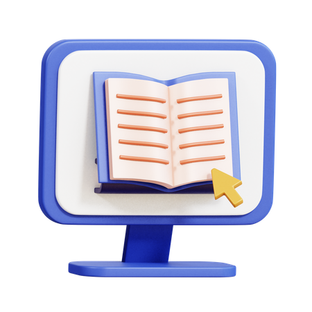 Digital Library  3D Icon