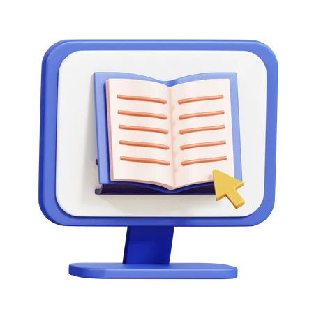 Digital Library  3D Icon