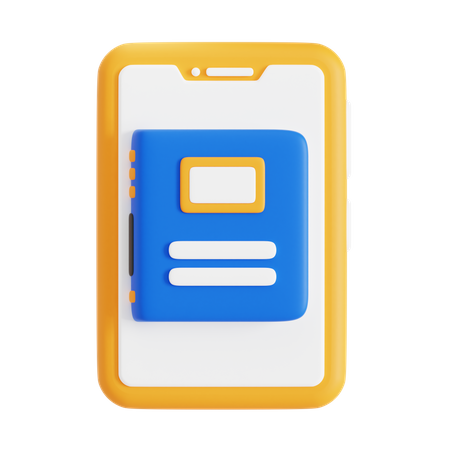 Digital Library  3D Icon