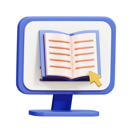 Digital Library 3D Icon