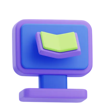 Digital Library  3D Icon