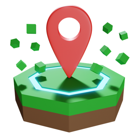 Digital location  3D Icon