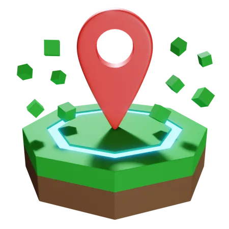 Digital location  3D Illustration