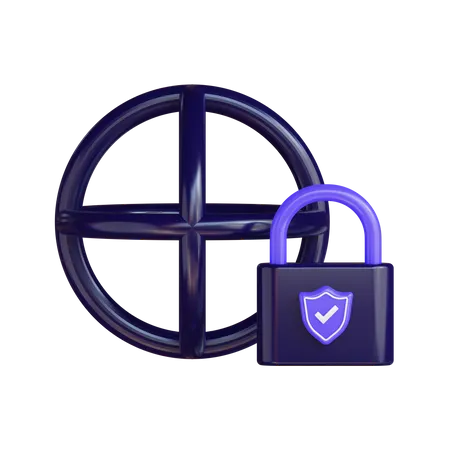 Digital Lock  3D Illustration