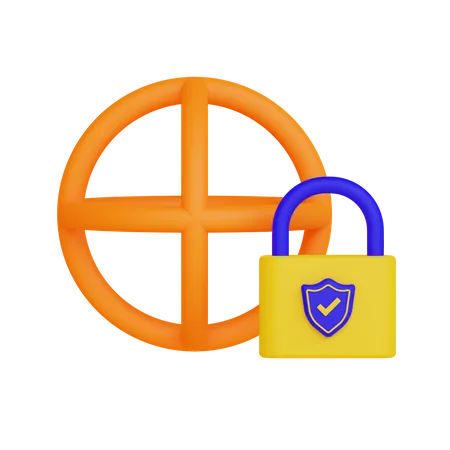 Digital Lock  3D Illustration