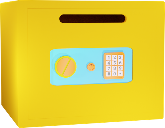 Digital Locker  3D Illustration