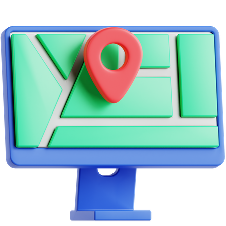 Digital Map  3D Icon