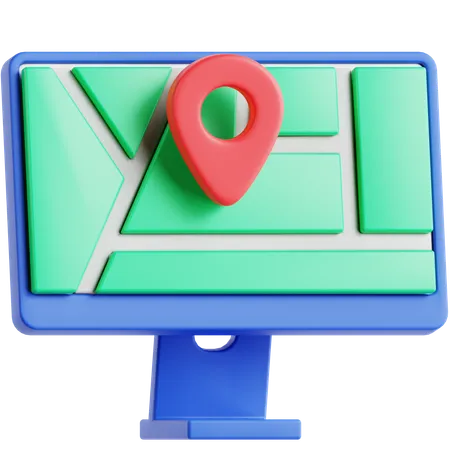 Digital Map  3D Icon