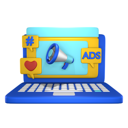 デジタルマーケティング  3D Icon