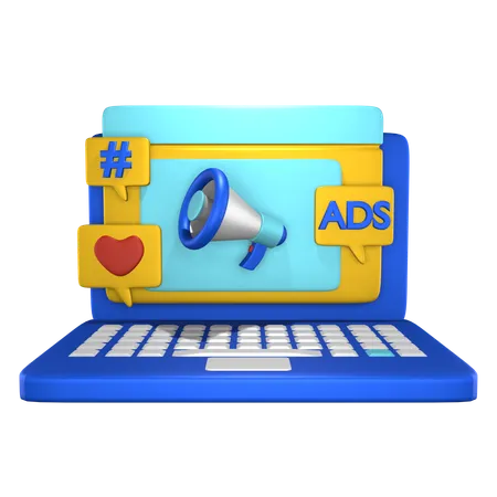 デジタルマーケティング  3D Icon