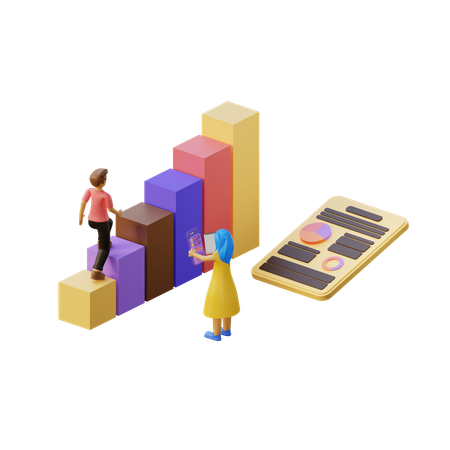 Digital Marketing  3D Illustration