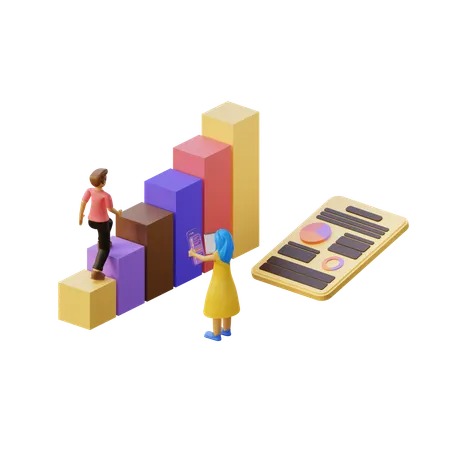 Digital Marketing  3D Illustration