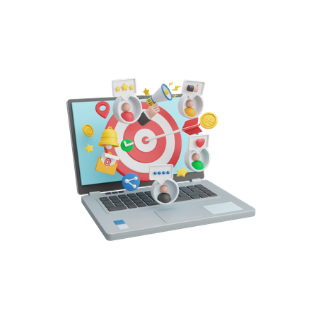 Digital Marketing  3D Illustration