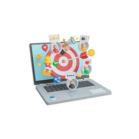 Digital Marketing  3D Illustration