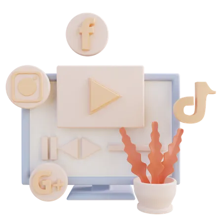 Digital Marketing  3D Illustration