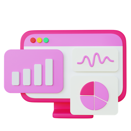 Digital Marketing Analytic 3D Icon